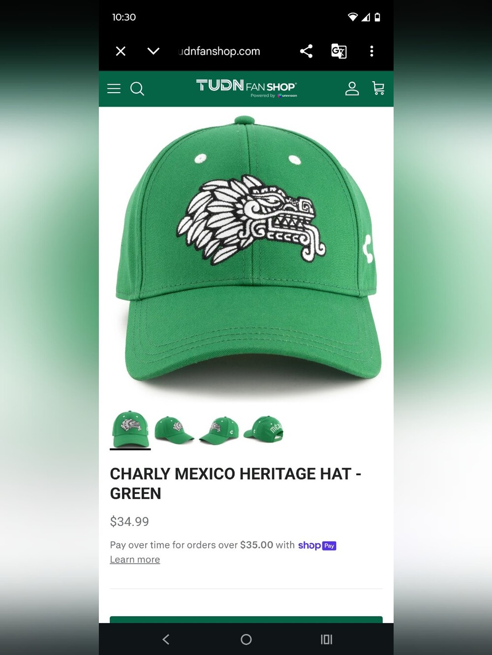 Charly Mexico Heritage Baseball Cap With Embroidered Patch 100% Cotton